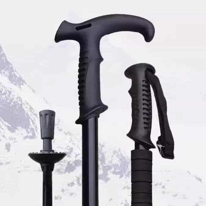 杖 伸縮衝撃吸収登山杖