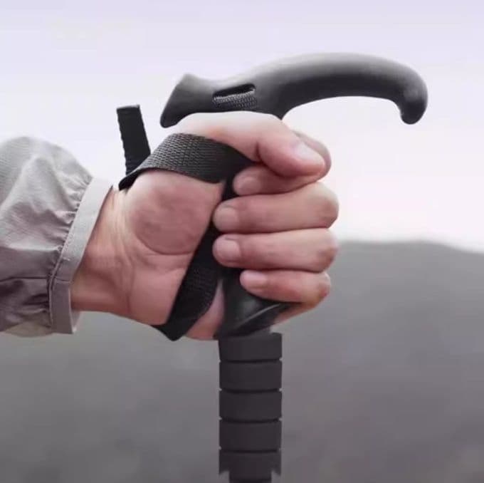 杖 伸縮衝撃吸収登山杖