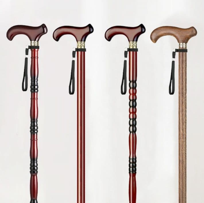 杖 高級木目調金具付き優雅な杖