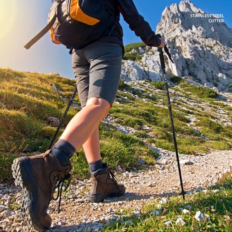 杖 伸縮自在アルミ登山杖
