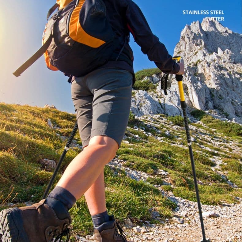 杖 超軽量折りたたみ式登山杖