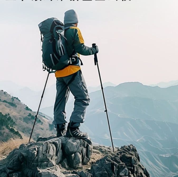 杖 超軽量炭素繊維折りたたみ登山杖