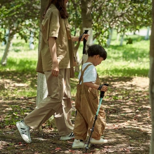 杖 親子伴走 身長調節アウトドアステッキ