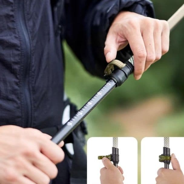 杖 三節式超軽量炭素繊維登山杖