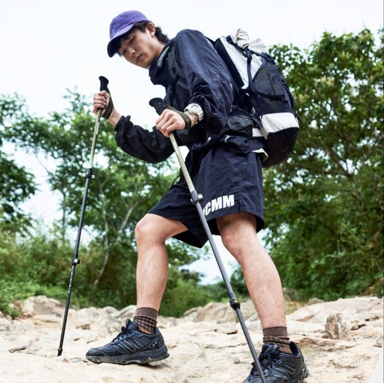 杖 三節式超軽量炭素繊維登山杖