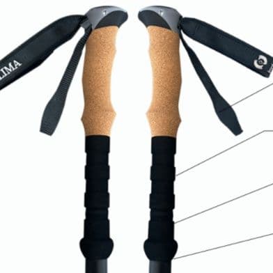 杖 高強度五節折りたたみ登山杖