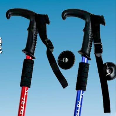 杖 弾簧減震伸縮登山杖