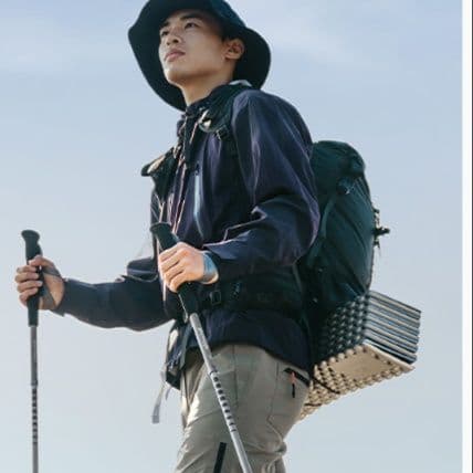 杖 四節折りたたみ軽量トレッキングステッキ