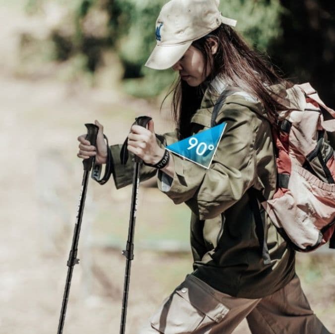 杖 長さ調節自在の山岳トレッキング杖