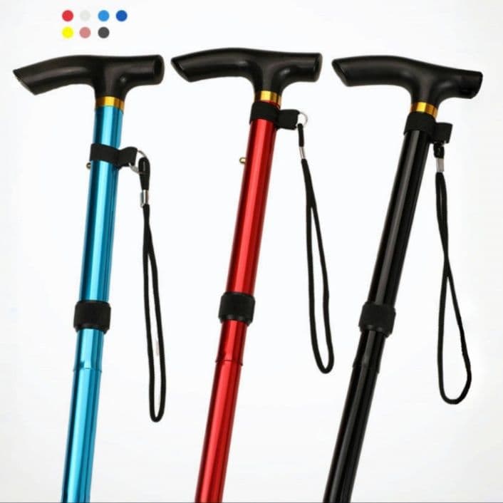 杖 高度調節機能付き折りたたみ杖