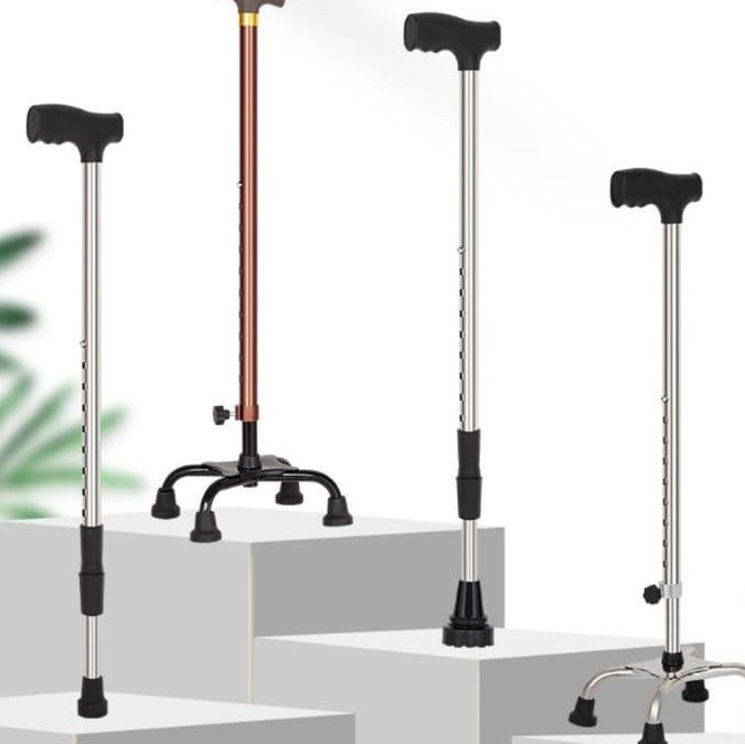 杖 四点支持計量機能付き歩行補助杖