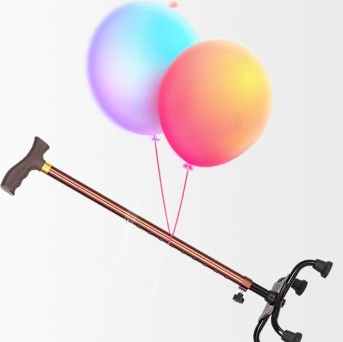 杖 四点支持計量機能付き歩行補助杖