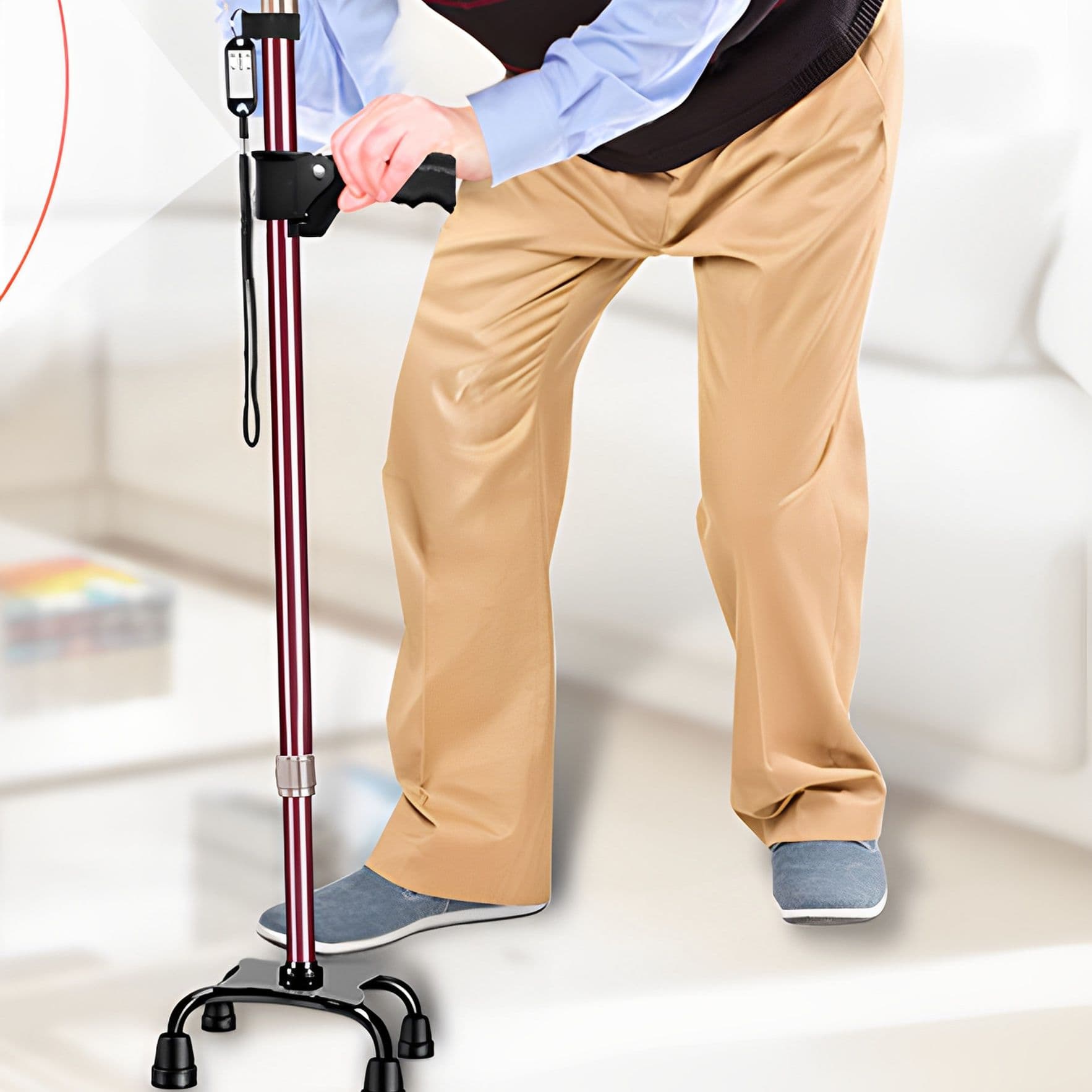 杖 発光機能付き多点支持松葉杖