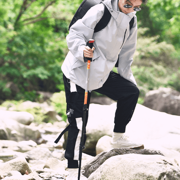 杖 軽量伸縮式登山用歩行支援杖