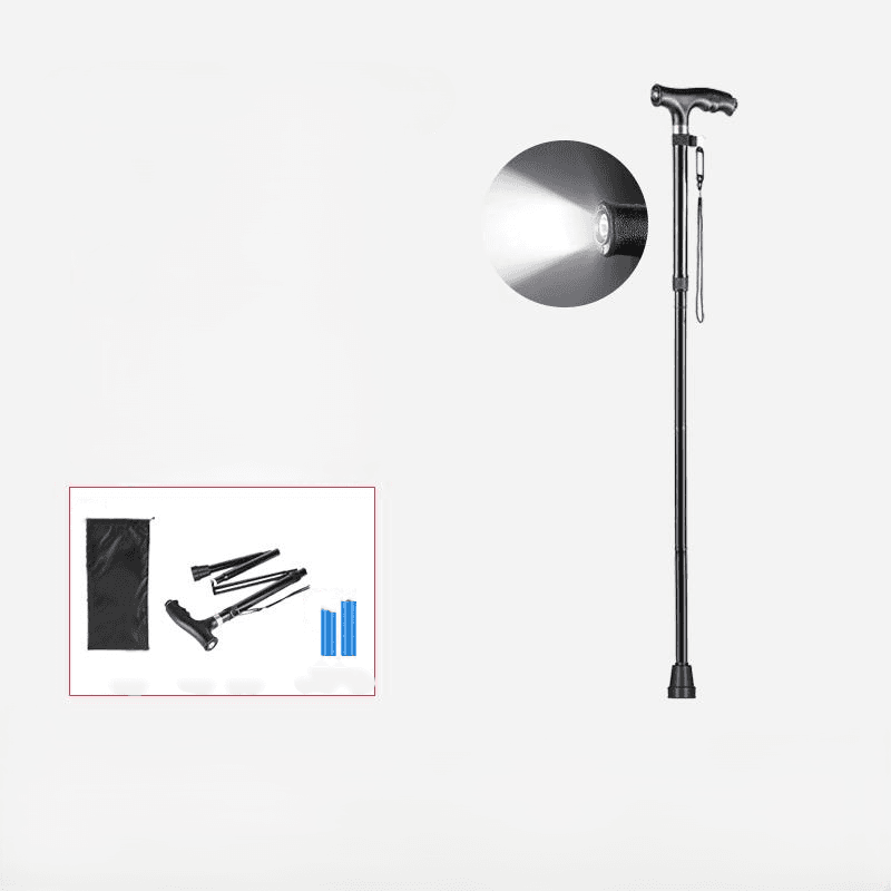 杖 高齢者向け軽量調節式折りたたみ歩行杖