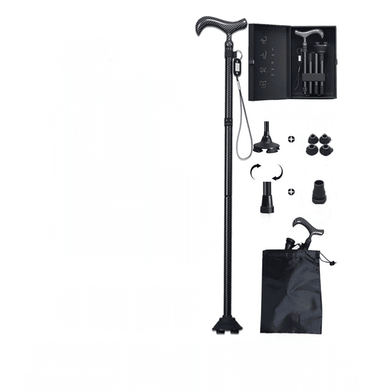 杖 高齢者向け軽量調節式折りたたみ歩行杖