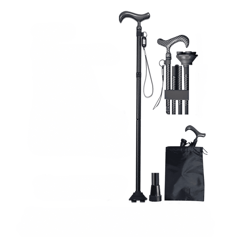 杖 高齢者向け軽量調節式折りたたみ歩行杖