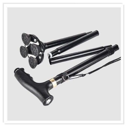 杖 高齢者向け軽量調節式折りたたみ歩行杖