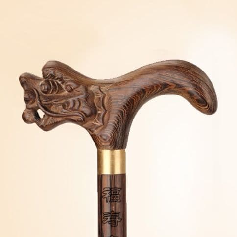 杖 龍頭彫刻木製高級ウォーキング杖