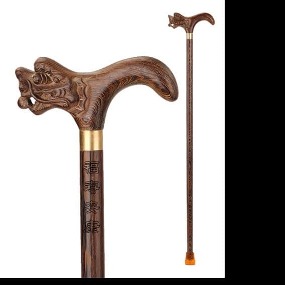杖 龍頭彫刻木製高級ウォーキング杖