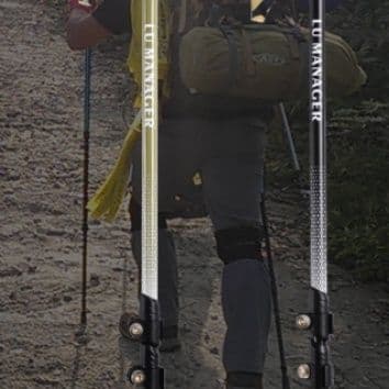 杖 カーボンファイバー×アルミ 三段伸縮 登山の杖