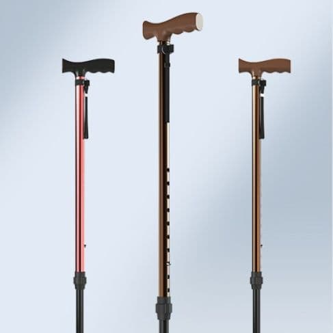 杖 歩行補助 四点支持 調節可能 軽量 松葉杖
