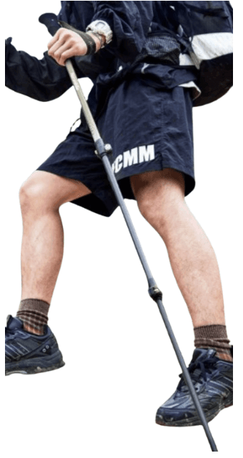 登山の杖 超軽量三段式カーボン登山杖