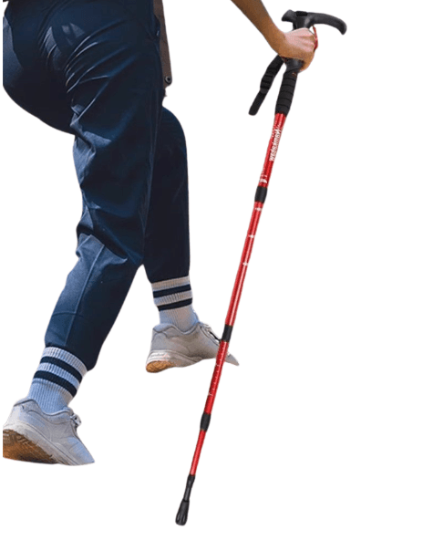 杖 登山の杖 軽量伸縮式アルミ製登山杖