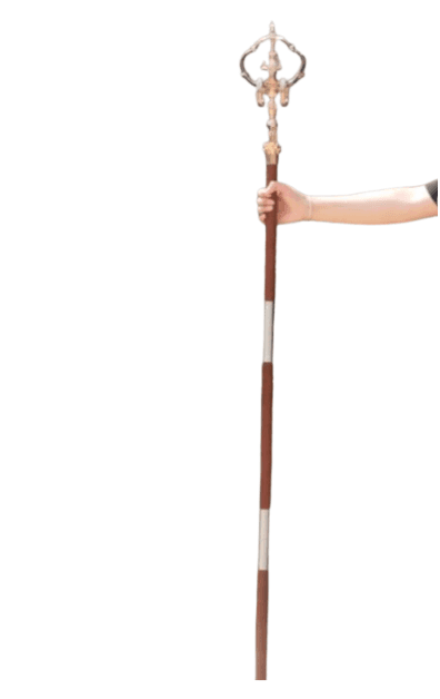 杖 錫杖 伝統四葉紋様装飾の荘厳錫杖