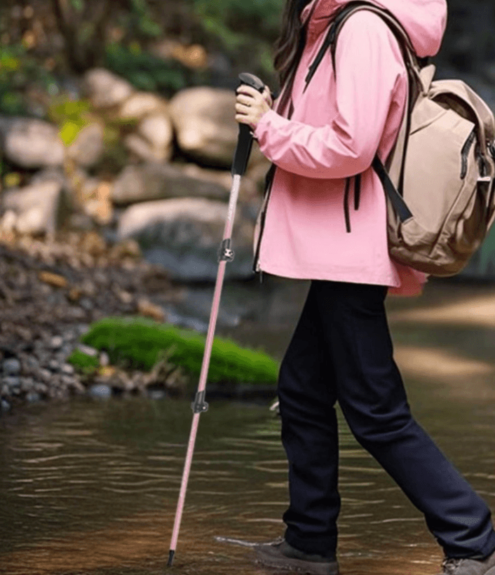 杖 登山の杖 軽量アルミ製 折りたたみ登山杖