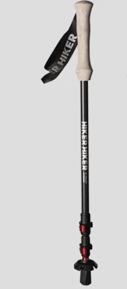 杖 登山の杖 超軽量炭素繊維製三段伸縮登山杖