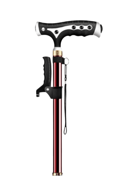 杖 夜間安心多機能ライト付き歩行杖