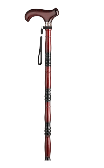 杖 高級木目調金具付き優雅な杖