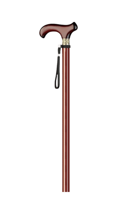 杖 高級木目調金具付き優雅な杖