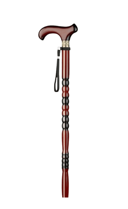 杖 高級木目調金具付き優雅な杖