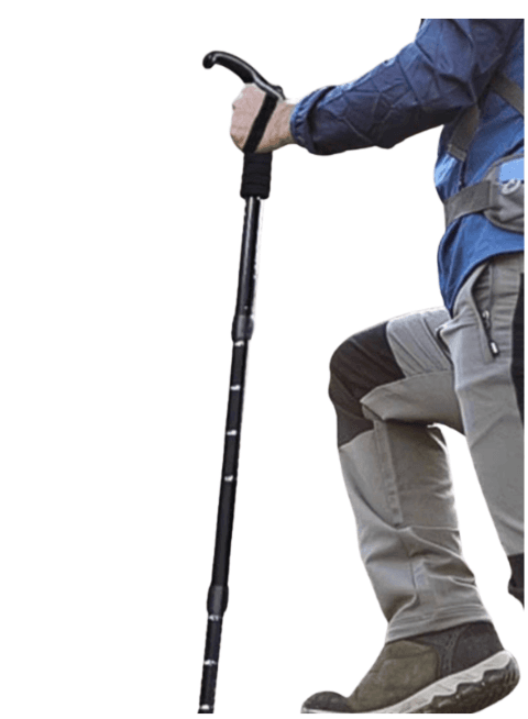 杖 四節伸縮アルミ登山杖