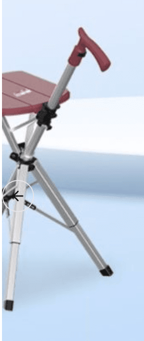 杖 二役こなす休憩付き歩行杖