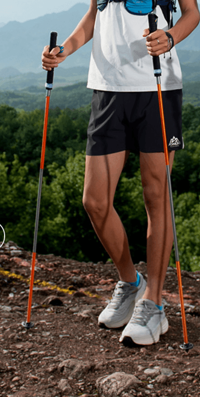 杖 軽量折りたたみトレッキング杖