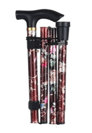 杖 花模様折りたたみ式支援杖