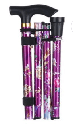 杖 花模様折りたたみ式支援杖