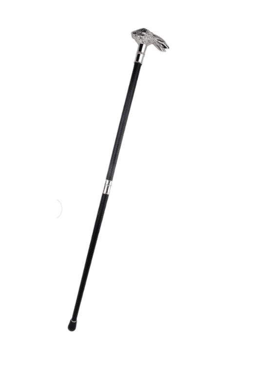 杖　青い目のうさぎウォーキングの杖 装飾用ステッキ 舞台小道具