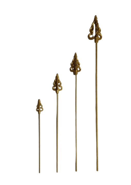 金属製装飾錫杖ミニチュア4種類セット