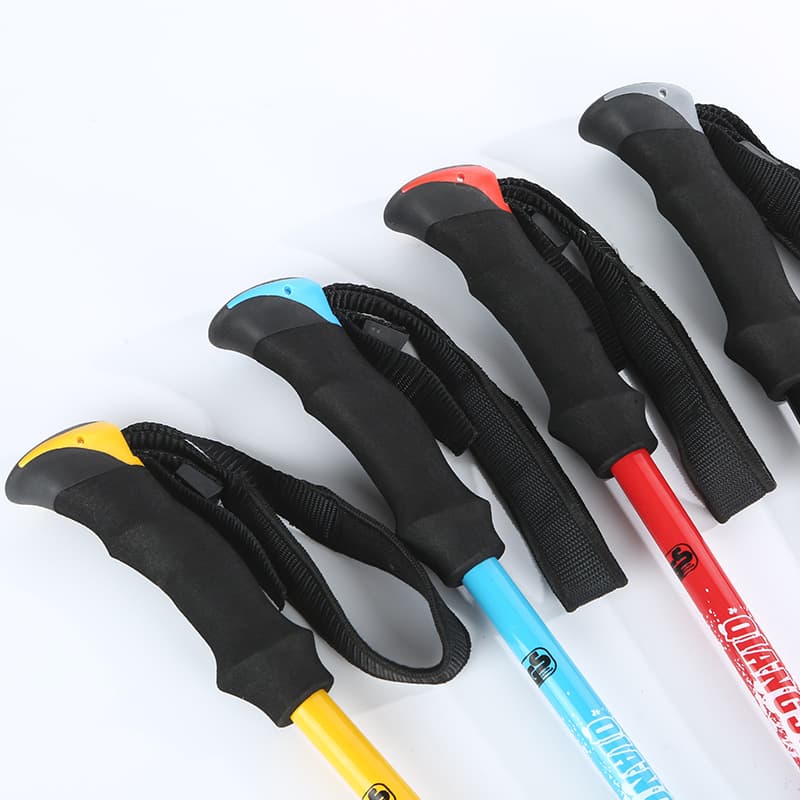 杖　軽量アルミ製ウォーキングの杖 3段伸縮 登山杖2本組