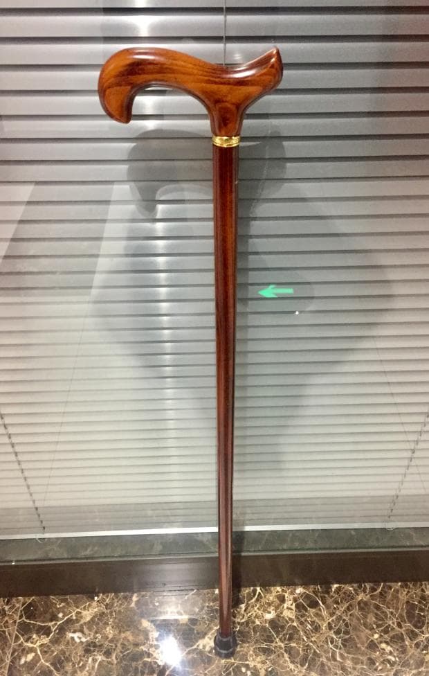 杖 ウォーキングの杖 伝統職人仕上げ曲線グリップ杖
