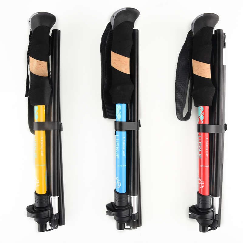 杖 登山の杖 軽量折りたたみ式登山杖