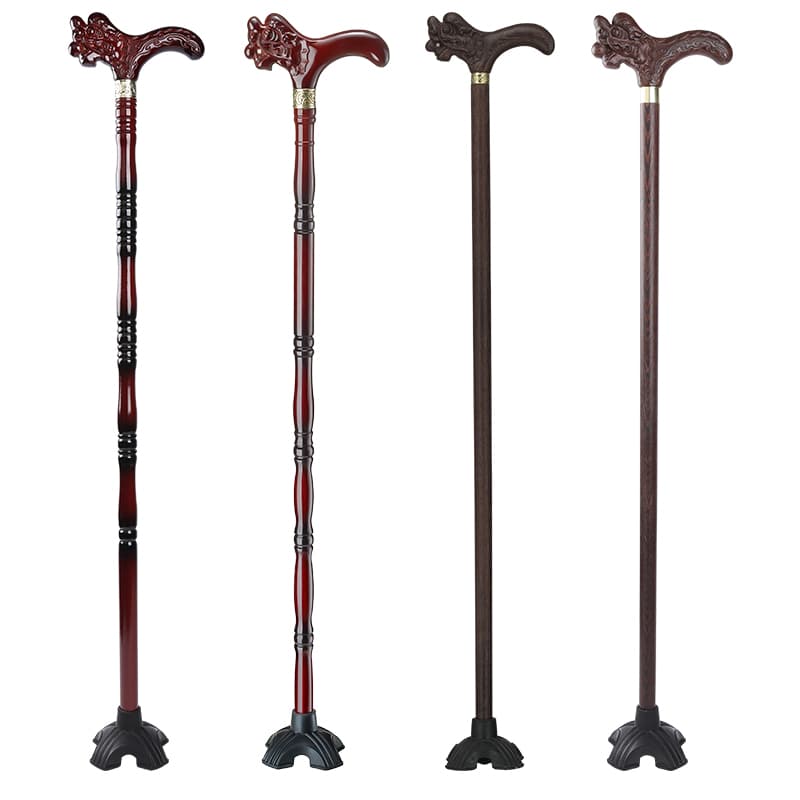 杖 ウォーキングの杖 龍頭彫刻 高級木製ステッキ