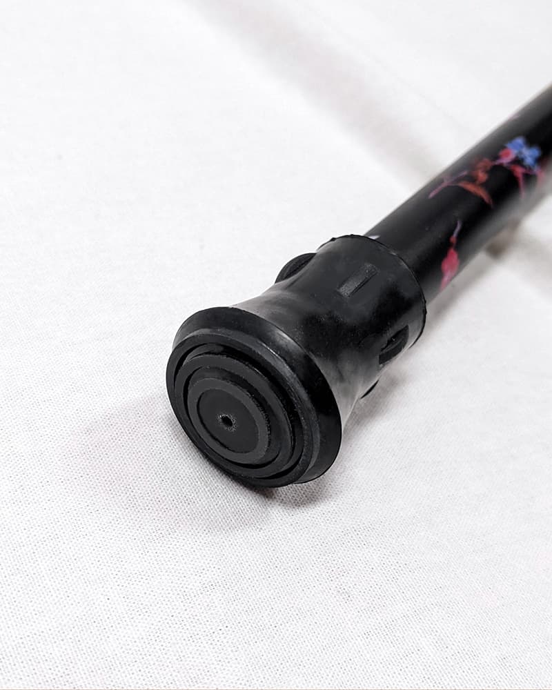 杖　天然木製握り手　五段折りたたみ花柄ウォーキングの杖