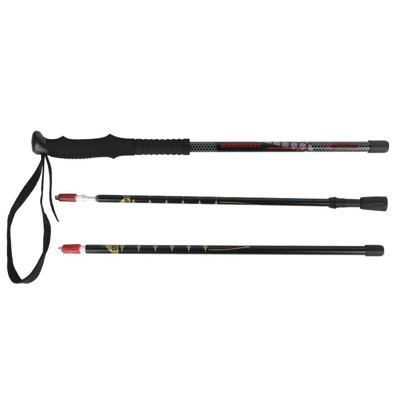 杖　軽量アルミ製ウォーキングの杖 三段伸縮登山杖二本組