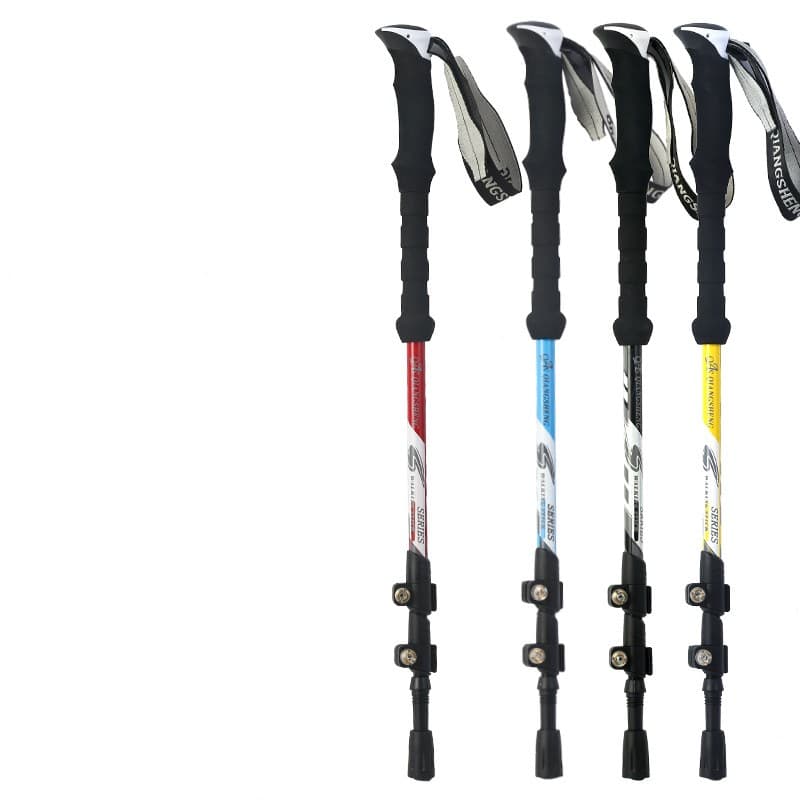 杖　登山の杖 三段伸縮 炭素繊維製 軽量登山杖 二本組