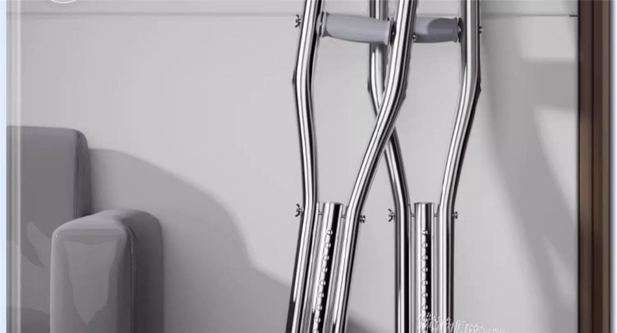 杖 松葉杖 安定グリップ伸縮式松葉杖